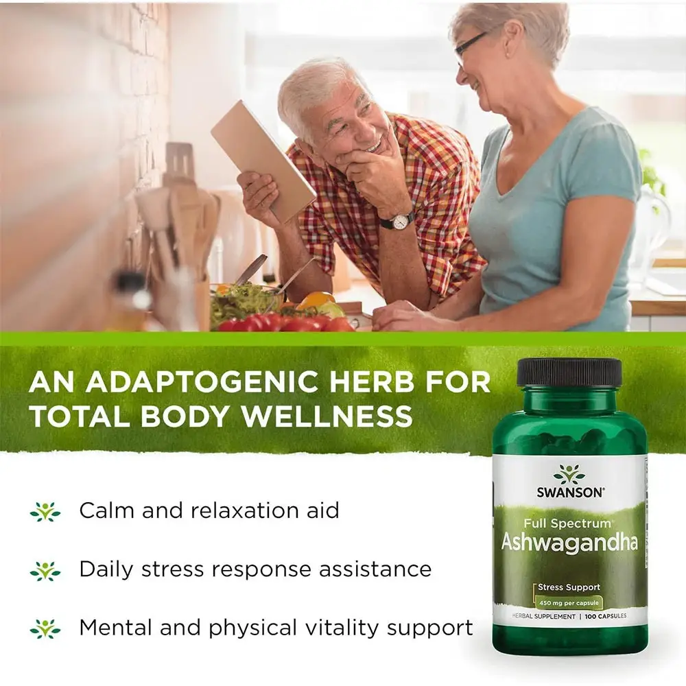 SWANSON Ashwagandha 450mg 100 kapslar - Bild 5