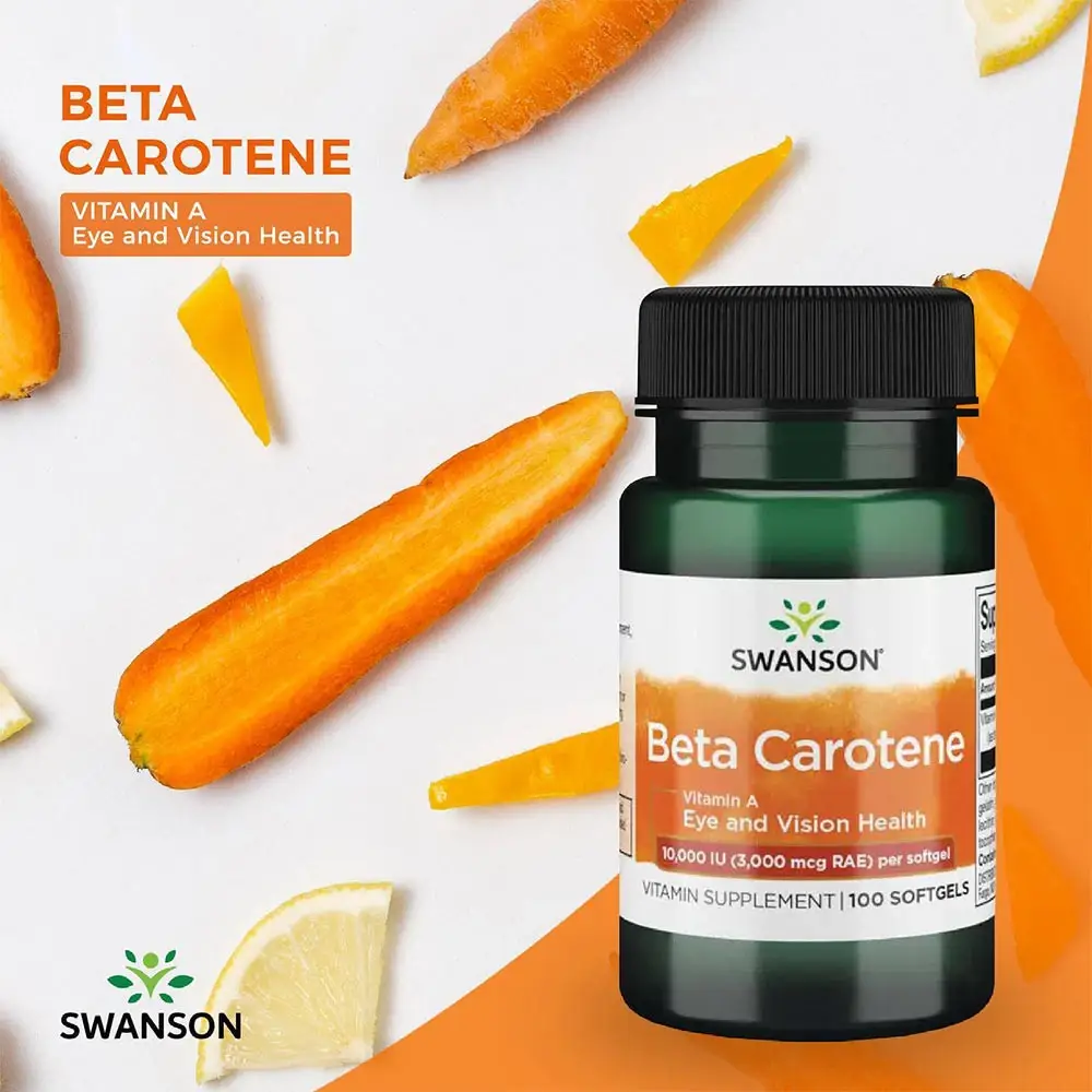 SWANSON Beta Carotene 10,000 IU - 100 Mjukgelékapslar - Bild 5