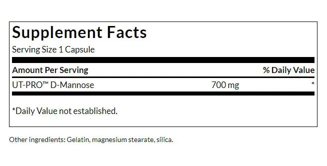 Swanson D-mannoza 700mg 60kaps - Bild 2
