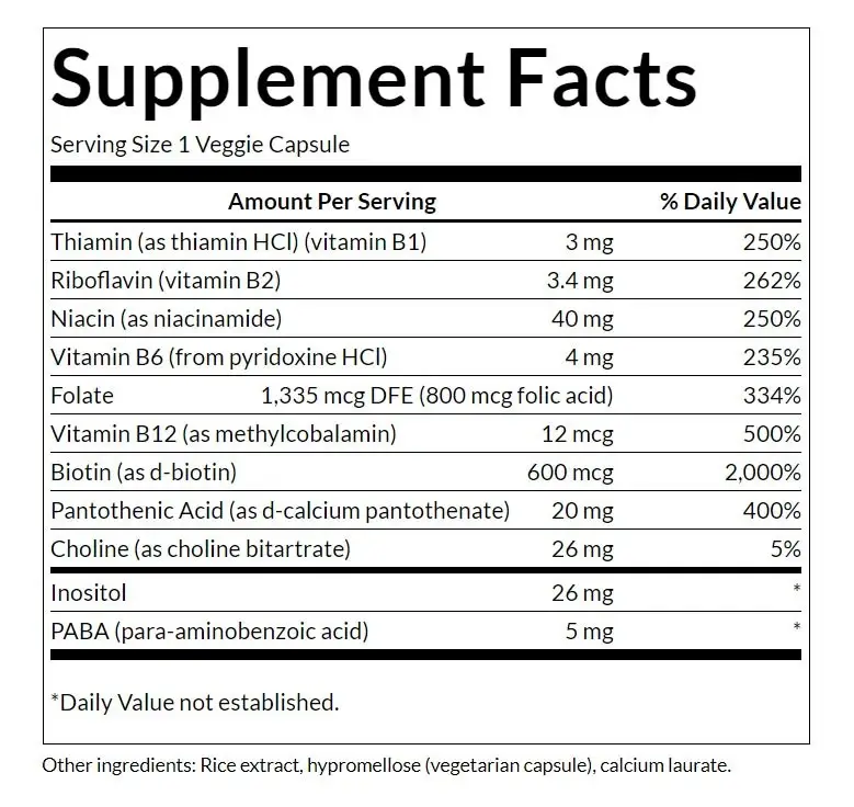 SWANSON Daily B-complex 100kaps - Bild 6
