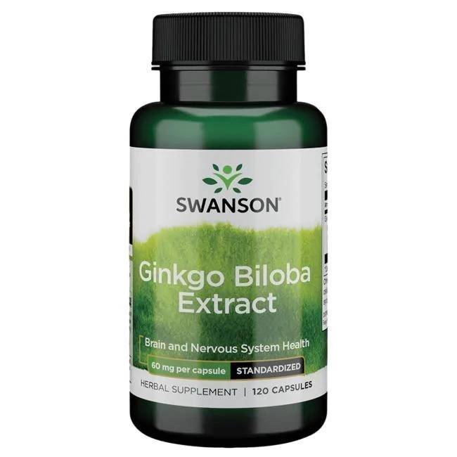 SWANSON Ginkgo Biloba-extrakt GinkgoSelect 60 mg 120 kapslar – Nuvalia