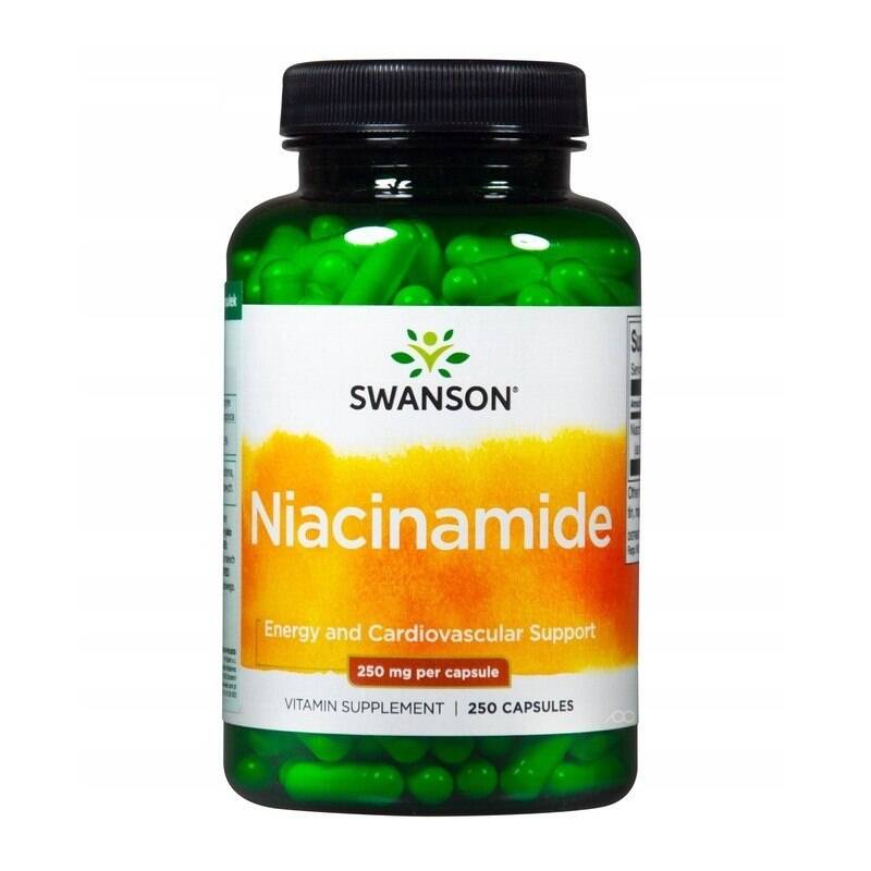 SWANSON Niacyna 250 mg, 250 kapslar – Nuvalia