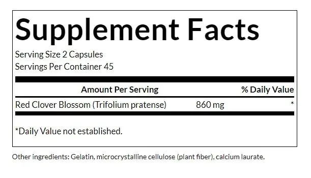 SWANSON Red Clover 430mg 90kaps - Bild 3