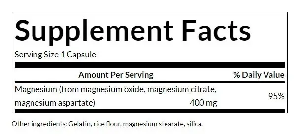 SWANSON Triple Magnesium Complex - 100 kaps - Bild 2