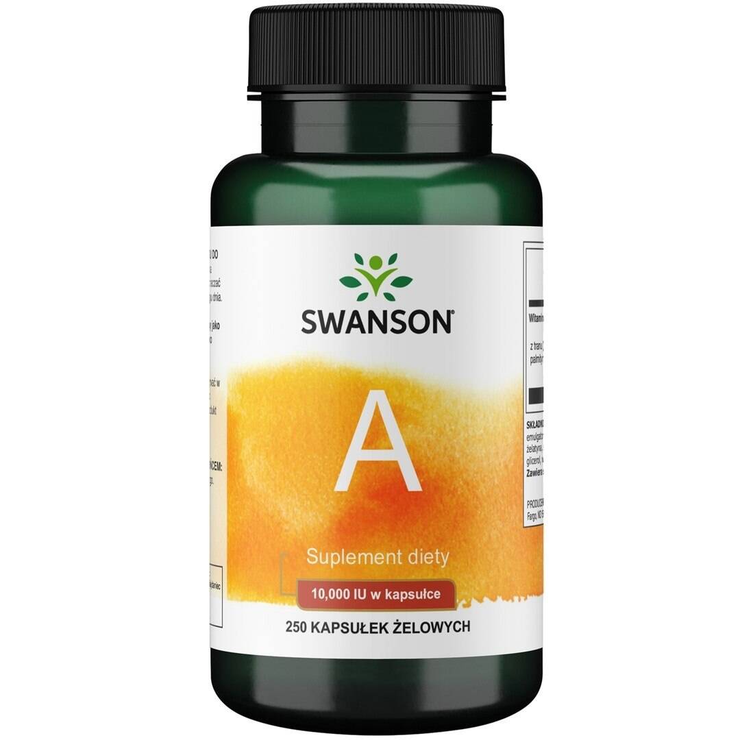 SWANSON Vitamin A 10 000 IE 250 gelkapslar – Nuvalia