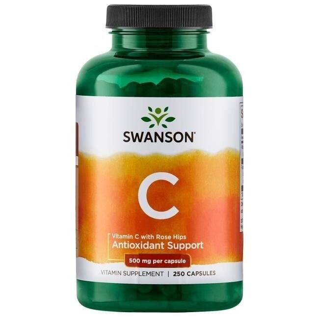 SWANSON C-vitamin 500 + vildros 250 kapslar – Nuvalia
