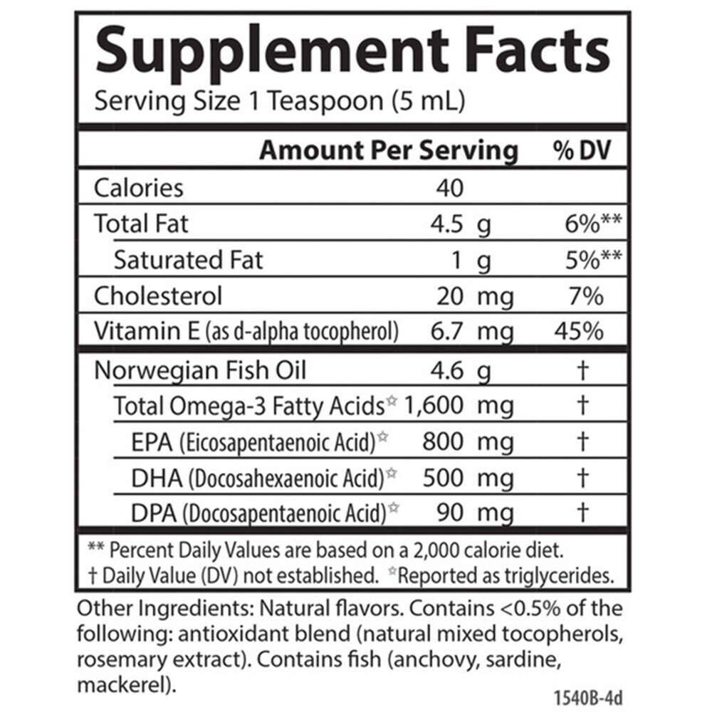 The Very Finest Fish Oil, Natural Lemon – 500 ml - Bild 3