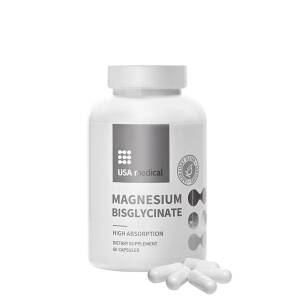 USA medical Magnesium Bisglycinate (60 Capsules) - Nuvalia