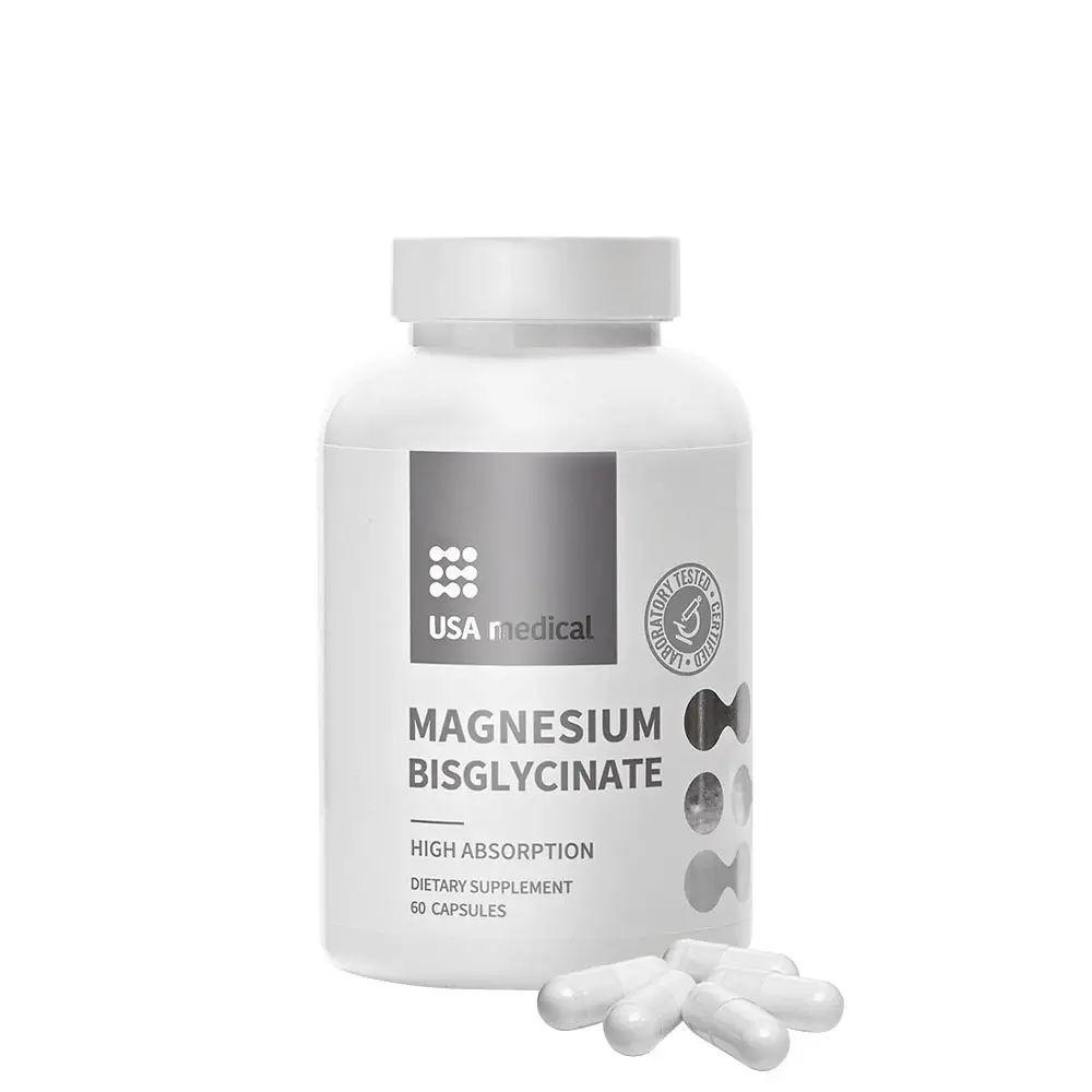 Medicinskt magnesiumbisglycinat från USA (60 kapslar) – Nuvalia