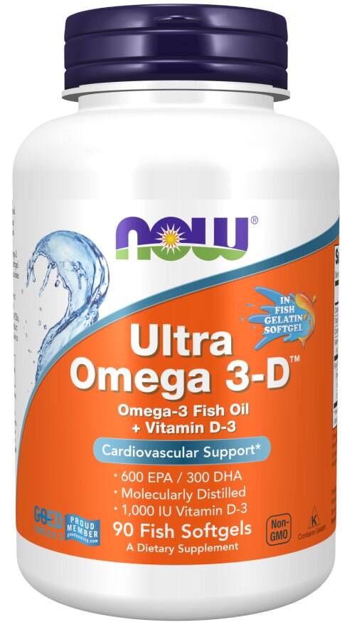 Ultra Omega 3-D med vitamin D-3 – 90 mjuka kapslar – Nuvalia