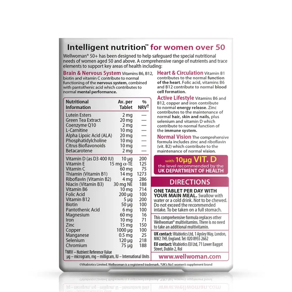 Vitabiotics Wellwoman 50+ (30 tabletter) - Bild 2