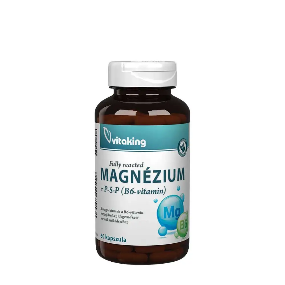 Vitaking Magnesiumbisglycinat + vitamin B6 (P5P) (60 kapslar) – Nuvalia