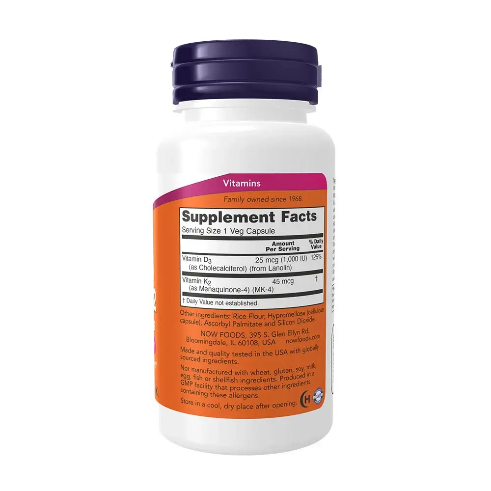 Vitamin D-3 & K-2 – 120 kapslar - Bild 2