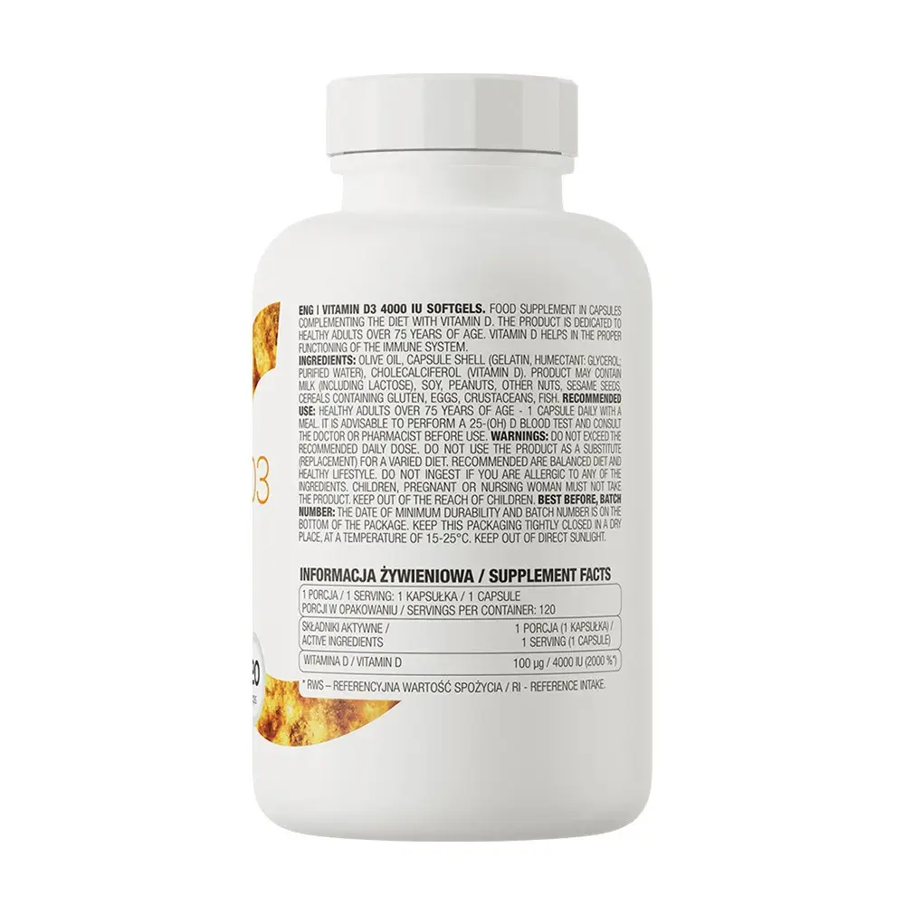 Vitamin D3 4000 – 120 mjukkaplar - Bild 2