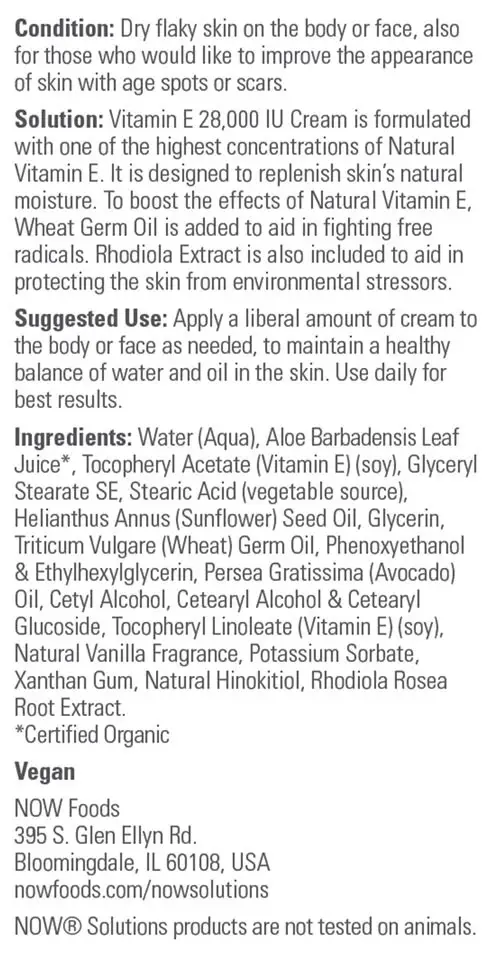 Vitamin E Cream – 118 ml. - Bild 2