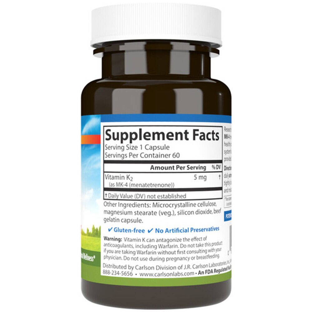 Vitamin K2 MK-4, 5mg – 60 kapslar - Bild 3
