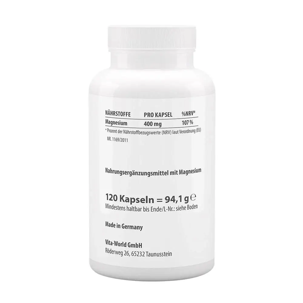 Vitaworld Magnesium 400 (120 kapslar) - Bild 2