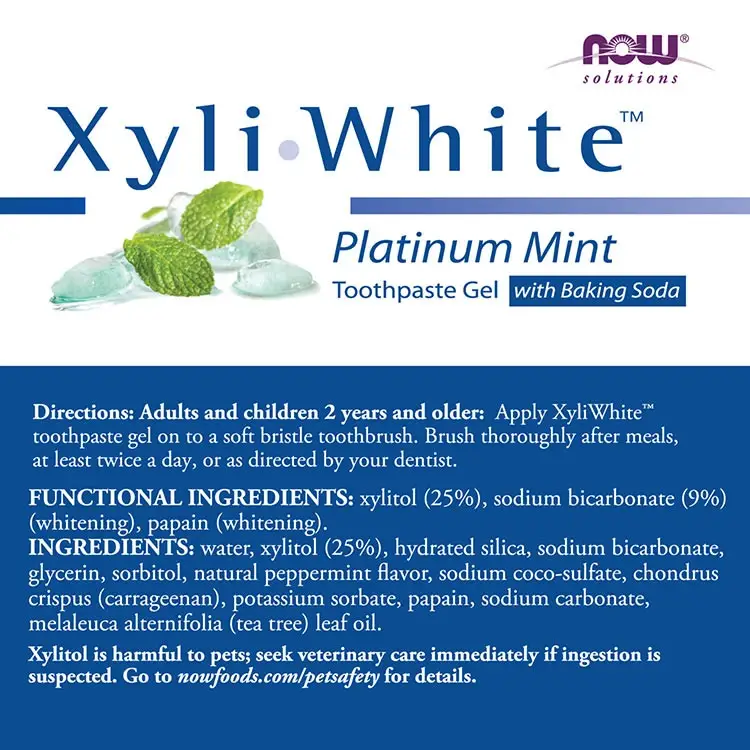 Platinum Mint tandkrämsgel med bakpulver – 181 g – Nuvalia