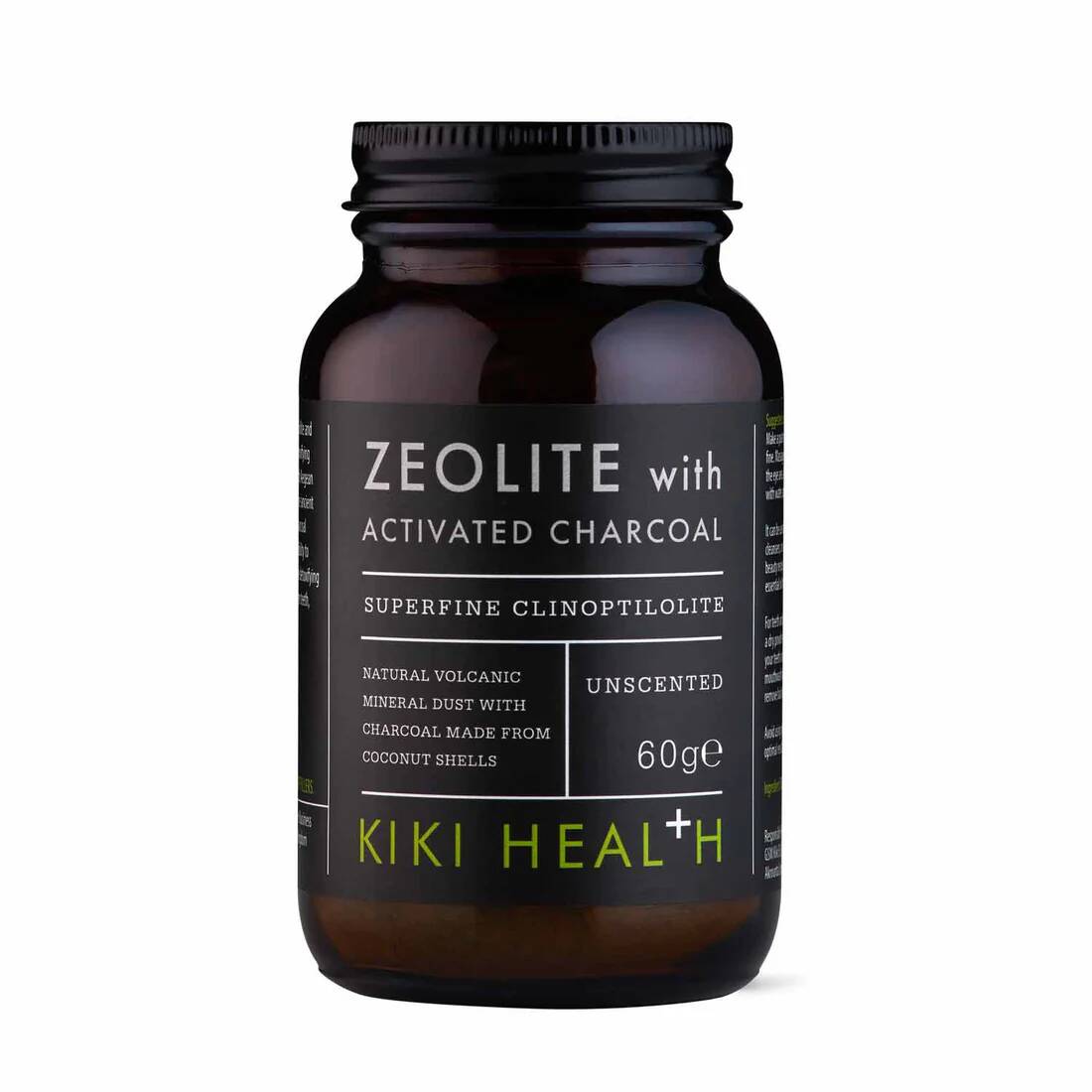Zeolit med aktivt kol i pulverform – 60 g – Nuvalia