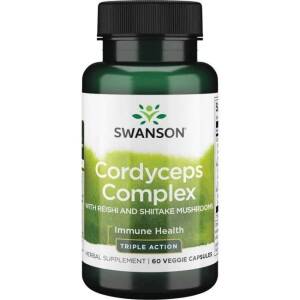 Cordyceps Complex with Reishi and Shiitake Mushrooms - 60 vcaps - Nuvalia