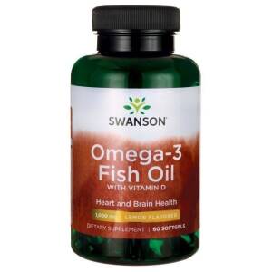 SWANSON Omega-3 + Witamina D-3 60 sgels - Nuvalia